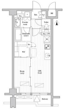 レジデンス桜新町ガーデン 205 間取り図