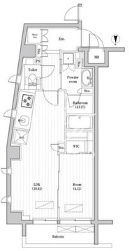 レジデンス桜新町ガーデン 207 間取り図