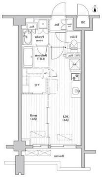 レジデンス桜新町ガーデン 303 間取り図