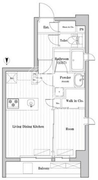 レジデンス桜新町ガーデン 214 間取り図