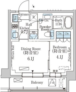 パークアクシス板橋ミューズ 405 間取り図
