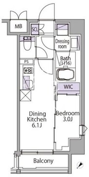 イプセ三軒茶屋 101 間取り図