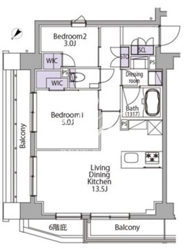 イプセ三軒茶屋 703 間取り図
