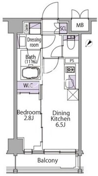 イプセ三軒茶屋 102 間取り図