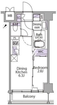 イプセ三軒茶屋 203 間取り図