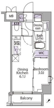 イプセ三軒茶屋 601 間取り図