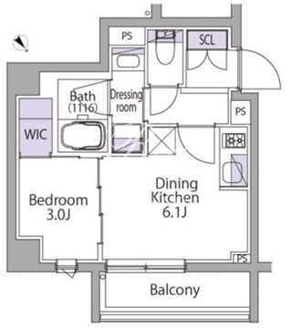 イプセ三軒茶屋 205 間取り図