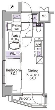 イプセ三軒茶屋 504 間取り図