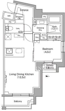 ザ・パークハビオ高円寺レジデンス 507 間取り図