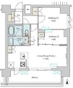 ブリリアイスト上野稲荷町 1302 間取り図 ?>