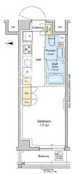 レジデンス高円寺 207 間取り図