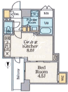 クレストコート錦糸町 707 間取り図