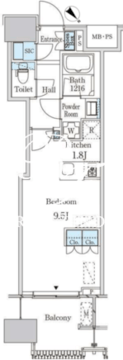 レガシス中目黒 908 間取り図