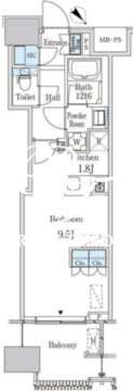 レガシス中目黒 1008 間取り図