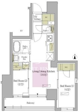 アーバネックス早稲田テラス 711 間取り図