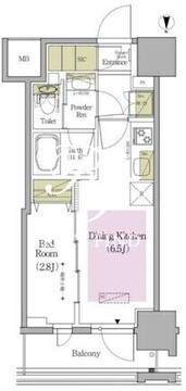 アーバネックス早稲田テラス 802 間取り図