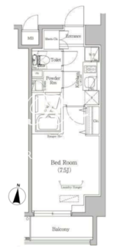 ベルフェリーク木場 406 間取り図