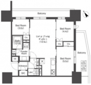 コンフォリア・リヴ板橋 808 間取り図