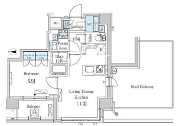 CORVAL大森 802 間取り図