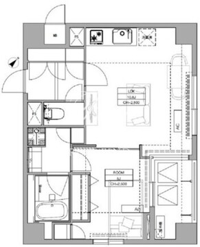 HF目黒行人坂レジデンス 316 間取り図