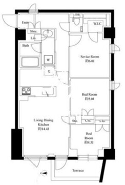 343レジデンス後楽園 501 間取り図