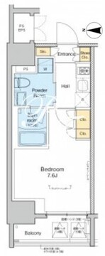 プラウドフラット日暮里 302 間取り図