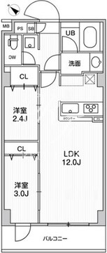 ドゥーエ曳舟 107 間取り図