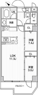 ドゥーエ曳舟 109 間取り図