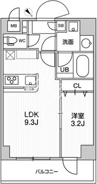 ドゥーエ曳舟 206 間取り図