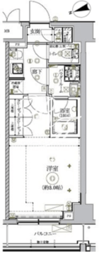リルシア北新宿 404 間取り図