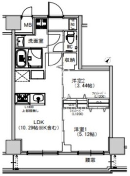 エスレジデンス千住大橋 202 間取り図