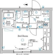 ラフィスタ品川西大井 203 間取り図 ?>