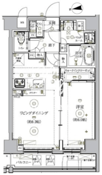 リルシア北新宿 401 間取り図