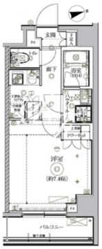 リルシア北新宿 208 間取り図