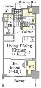 ザ・パークワンズ三軒茶屋 405 間取り図