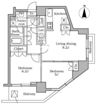 レジディア三軒茶屋 906 間取り図