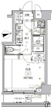 リルシア北新宿 408 間取り図