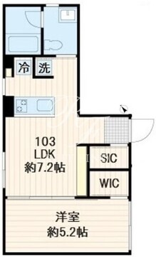 ルミークアン桜新町ノース 103 間取り図