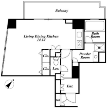 レジデンス広尾 301 間取り図