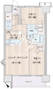 エスティメゾン豊洲レジデンス A-1114 間取り図
