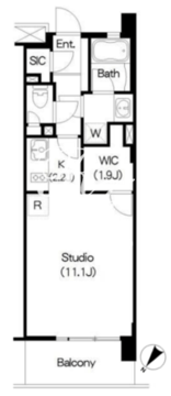 ブリリアイスト三軒茶屋 B-304 間取り図
