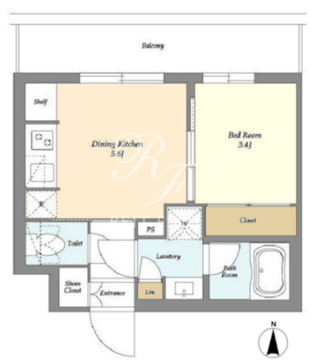 ベルファース三軒茶屋 206 間取り図