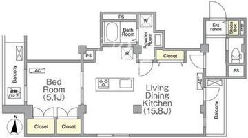 メゾンアザレア 201 間取り図