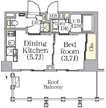 ザ・パークワンズ西池袋 508 間取り図