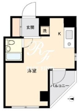 ワンルーフフラット西早稲田 1104 間取り図