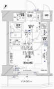 コンシェリア新橋 1402 間取り図 ?>