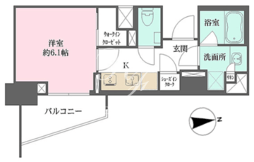 ザ・パークワンズ山吹神楽坂 409 間取り図