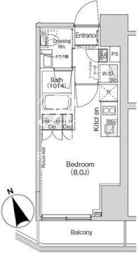 ベルビュー新橋 202 間取り図