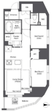コンフォリア新御徒町 302 間取り図