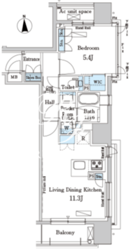 パークアクシス上野・稲荷町 1005 間取り図